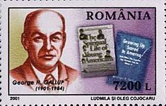George Gallup 2001 Romania stamp