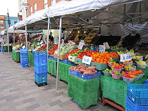 Inverness Street Market fruit & veg stall