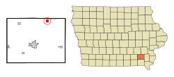 Location of Pleasant Plain, Iowa