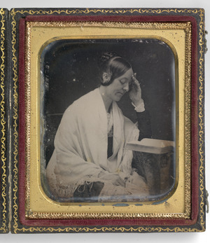 The only known daguerreotype of Margaret Fuller (by John Plumbe, 1846)