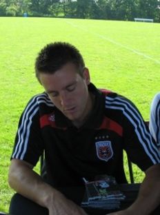 Miloš Kočić signing autographs at the Maryland Soccerplex