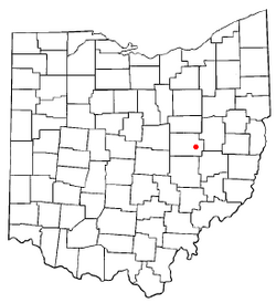 Location of West Lafayette, Ohio