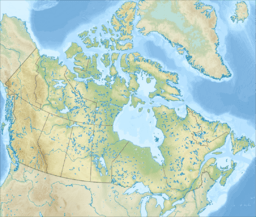 Location of lake in Canada