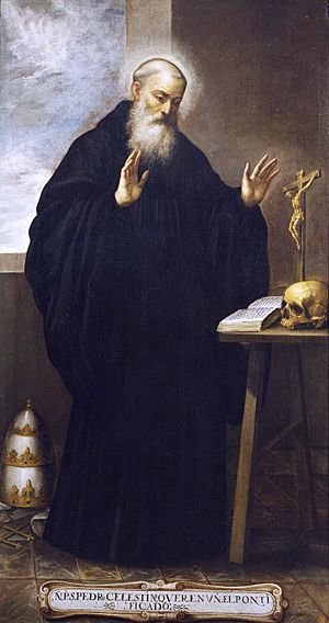 San Pedro Celestino, papa, de Bartolomé Román (Museo del Prado).jpg