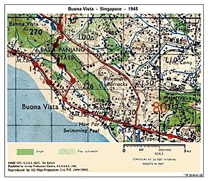 Singapore - Buona Vista map 1945