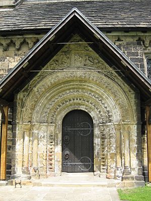 St John church Adel, Doorway