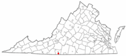 Location of Ridgeway, Virginia