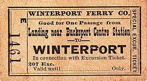 Winterport Ferry Co. ticket Bucksport Centre to Winterport 1920s