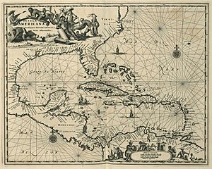 AMH-6725-KB Map of the Caribbean region