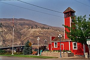 The historic fire hall in Ashcroft which was rebuilt after a major fire in 1919.
