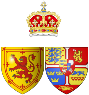 Coat of arms of Anne of Denmark as Queen consort of Scots