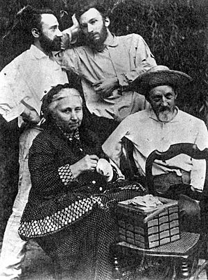 Curie, Jacques und Pierre mit Eltern