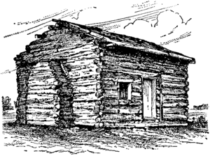 NSRW Lincoln Abraham - log cabin