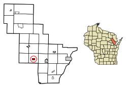 Location of Gillett in Oconto County, Wisconsin.