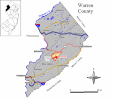 Map of Oxford CDP in Warren County