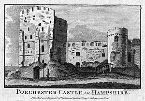 Portchester Castle 1786 print