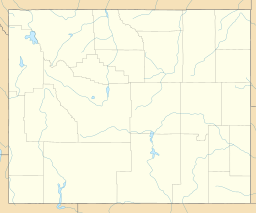 Location of Yellowstone Lake in Wyoming, USA.