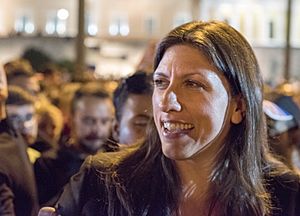 20150705 Zoi Kwnstantopoulou after Referendum Syntagma Athens Greece