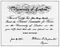 Alice Mary Marsh University of London General Examination for Women certificate 1878