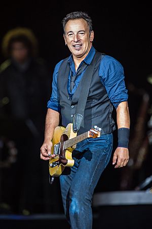 Bruce Springsteen performing at the Roskilde Festival in 2012