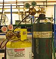 Compressed gas cylinders.mapp and oxygen.triddle