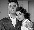Elvis Presley and Judy Tyler in Jailhouse Rock trailer