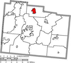 Location of Yellow Springs in Greene County