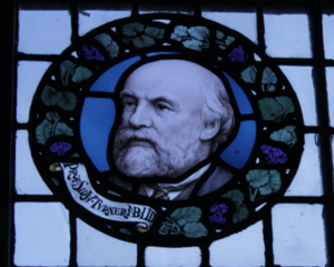 Memorial window to Prof Sir Wiliam Turner in Scottish National Portrait Gallery