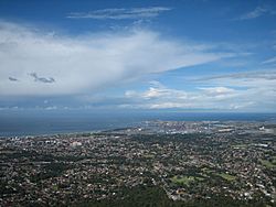 View of Wollongong from summit of Mt Keira