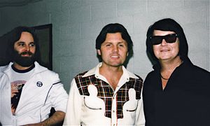 Backstage Photo with Bruce Johnston & Carl Wilson with Roy Orbison 1979