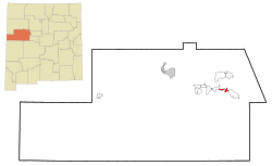 Location of Laguna, New Mexico