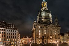 Dresden Frauenkirche Nachtaufnahme