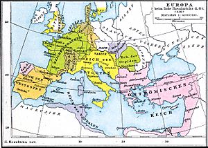 Europe at the death of Theoderic the Great in 526
