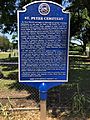 Historical Marker at St. Peter's Church Cemetery in the Spring Branch area of Houston, TX