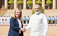 Indian Prime Minister Narendra Modi and Italian Prime Minister Ms. Giorgia Meloni