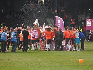 Luton Town lift Conference championship trophy 2014