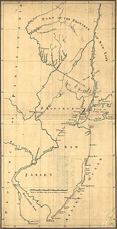 New York & New Jersey commissioners line from 41⁰ on Hudson's River taken in 1769. LOC gm71002209