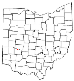 Location of Yellow Springs, Ohio