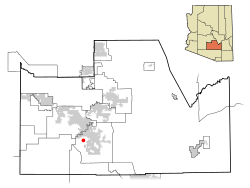Location in Pinal County and Arizona