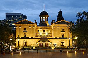 Pioneer Courthouse Portland Oregon at sunset June 25th 2013
