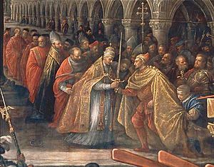 Pope giving a Blessed Sword to a Doge of Venice