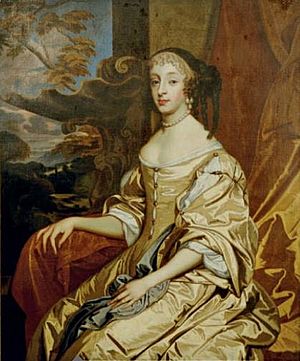 Portrait of Henriette of England, Duchess of Orléans seated in a landscape from the studio of Sir Peter Lely