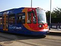 Supertram 104 at Gleadless Townend tramstop Sheffield