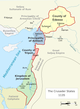 The Crusader States in 1135