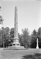 VIEW OF CONFEDERATE SOLDIERS AND SAILORS MONUMENT, WITH MARYLAND MONUMENT AND FLAGPOLE IN BACKGROUND. VIEW TO NORTHEAST. - Point Lookout Confederate Cemetery, Point Lookout, Ridge, St. HALS MD-7-2