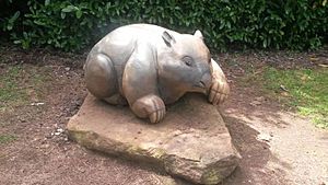 Wombat sculpture. Wombat hill daylesford