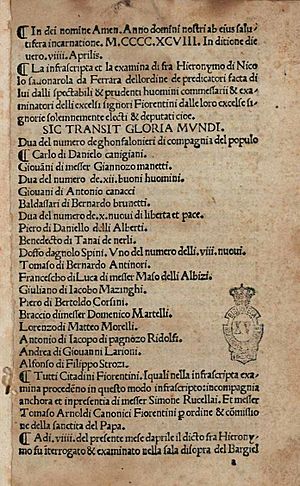 – Processo di fra Girolamo Savonarola, 1498 – BEIC 2493965