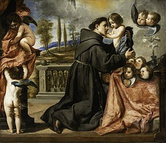 Antonio de Pereda - St Anthony of Padua with Christ Child, 17th-century