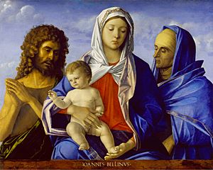 Bellini, Madonna mit Kind, Johannes dem Täufer und der heiligen Elisabeth