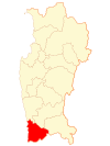 Map of Los Vilos commune in Coquimbo Region